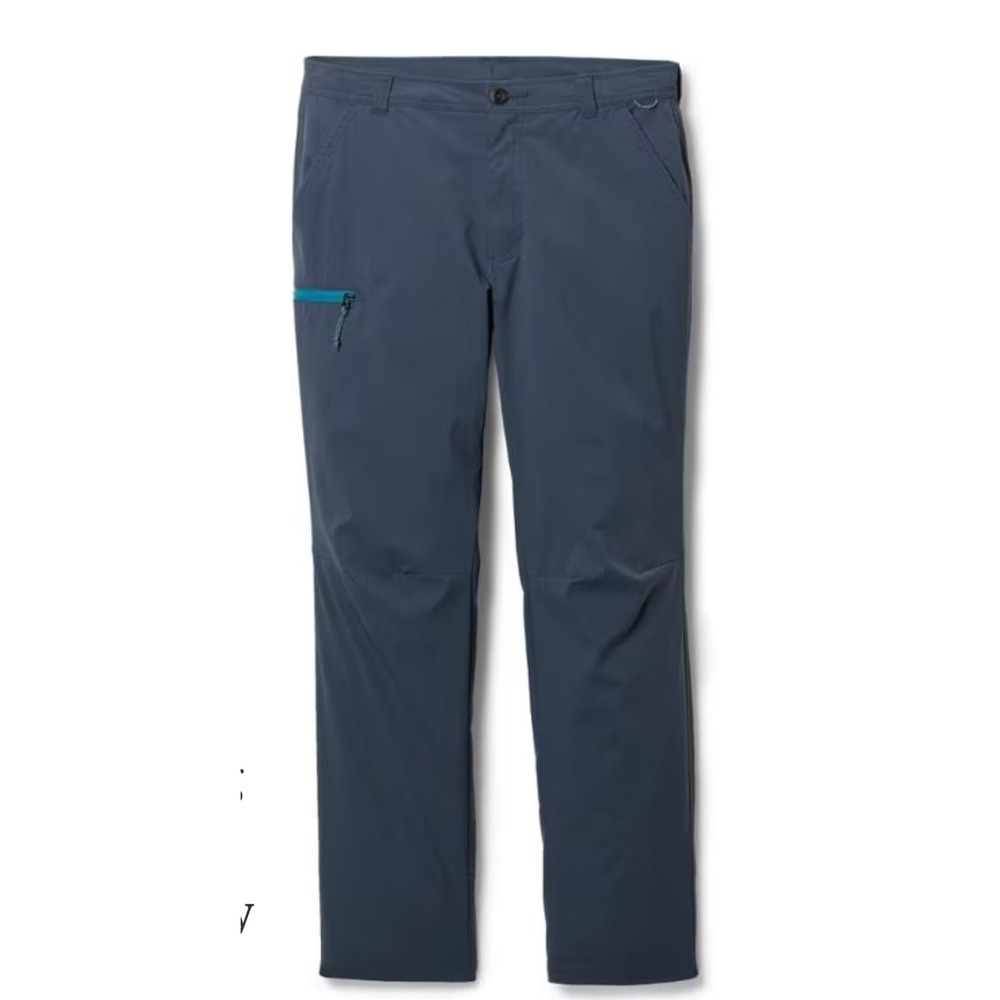 REI Trailmade Pants Mens 36 x 31 Hiking Utility UPF Zip Pocket Quick Dry Navy